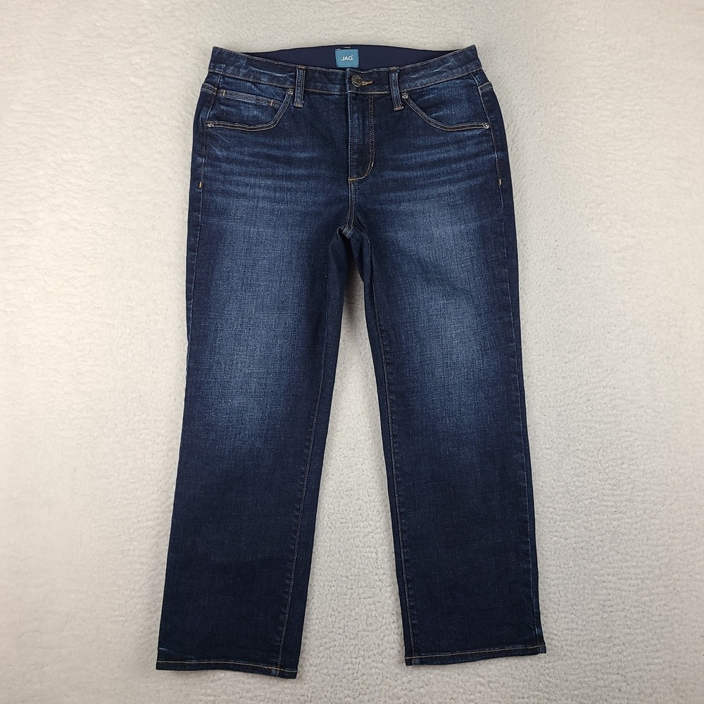 Jag Jeans Womens 12/26 Blue Ruby Straight Crop Dark Wash Denim